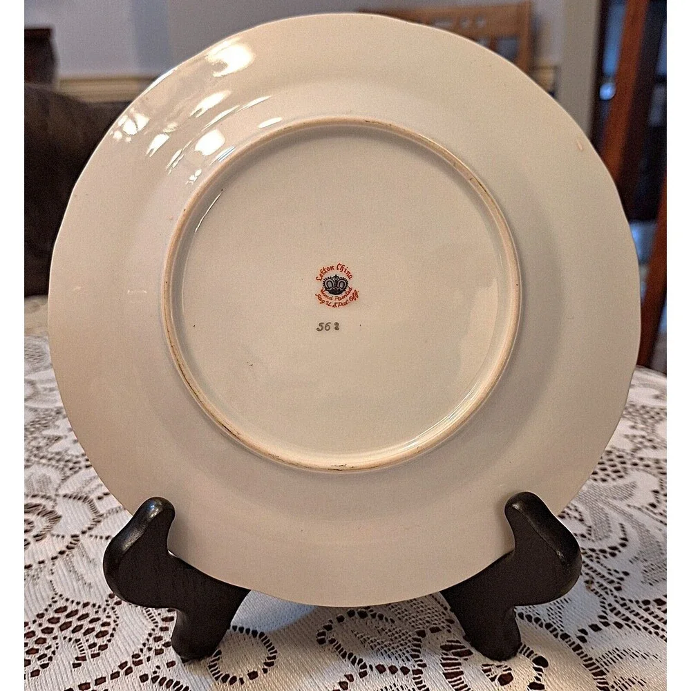 Vintage Lefton China #562 Hand Painted Plate Decorative Fruit 7"_2